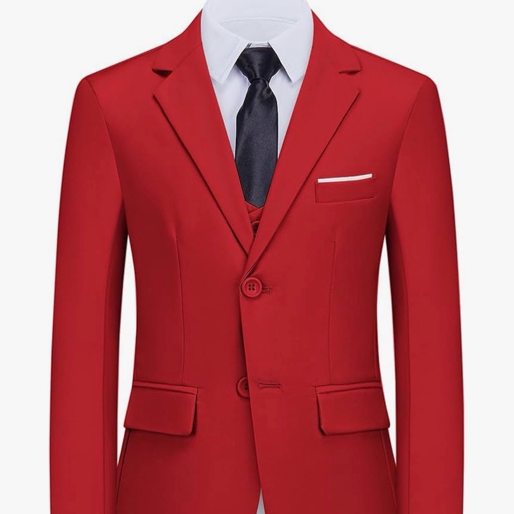 ❤️ Youth 6 Piece Formal Red Suit size 14 - perfect for Valentine’s Day dance ❤️
